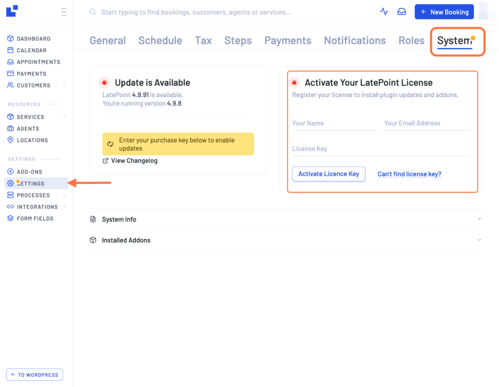 LatePoint license activation